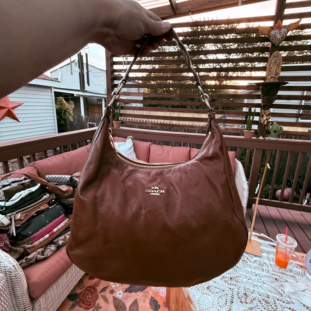 Coach Brown Leather Harley Hobo Bag